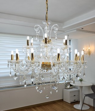 오리엔 18등(1000파이) 크리스탈거실등 샹들리에
