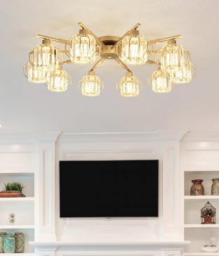 리스코10등(직부형/펜던트형) 크리스탈 펜던트조명