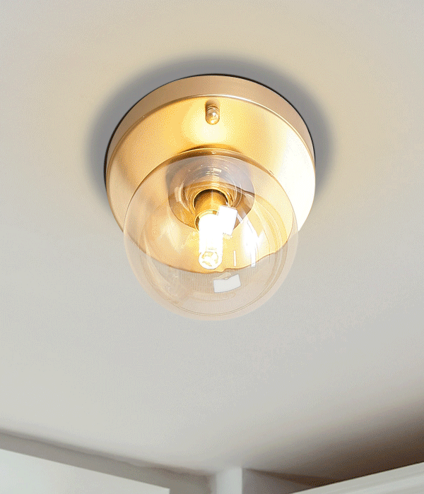 페탈 1등 현관등 센서등 [흑색/브론즈, 전구사은품]