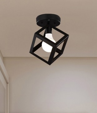 큐브 1등 베란다조명, 현관센서등[화이트, 블랙]