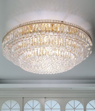 웨딩골드 원형 37등 대형 크리스탈거실등 거실전등